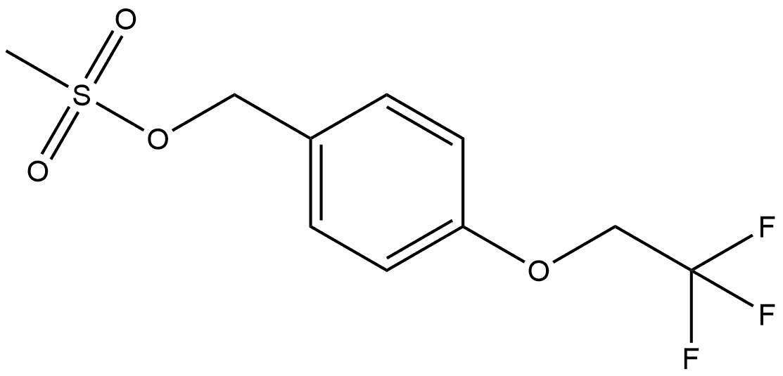 Benzenemethanol, 4-(2,2,2-trifluoroethoxy)-, 1-methanesulfonate Structure