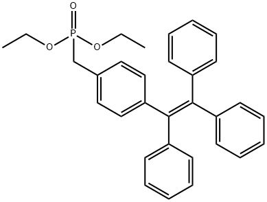 Phosphonic acid, P-[[4-(1,2,2-triphenylethenyl)phenyl]methyl]-, diethyl ester Structure