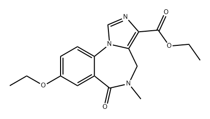 4H-Imidazo[1,5-a][1,4]benzodiazepine-3-carboxylic acid, 8-ethoxy-5,6-dihydro-5-methyl-6-oxo-, ethyl ester Structure