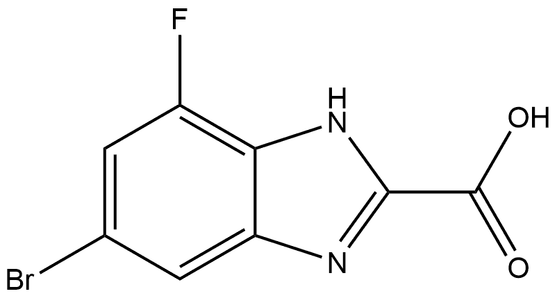 6-Bromo-4-fluorobenzimidazole-2-carboxylic Acid 구조식 이미지