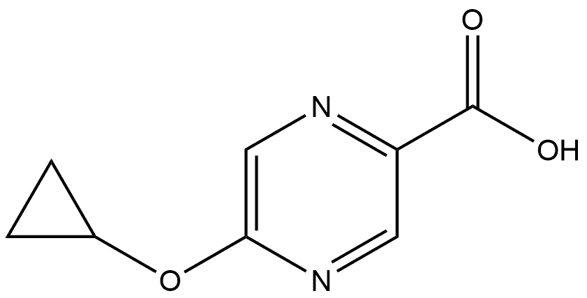 5-(Cyclopropyloxy)-2-pyrazinecarboxylic acid 구조식 이미지