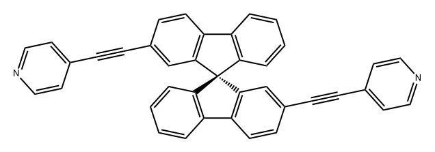 Pyridine, 4,4'-[(9R)-9,9'-spirobi[9H-fluorene]-2,2'-diyldi-2,1-ethynediyl]bis- Structure