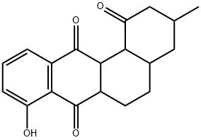 Benz[a]anthracene-1,7,12(2H)-trione, 3,4,4a,5,6,6a,12a,12b-octahydro-8-hydroxy-3-methyl- (9CI) Structure