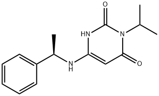 3-(1-Methylethyl)-6-[[(1R)-1-phenylethyl]amino]-2,4(1H,3H)-pyrimidinedione Structure