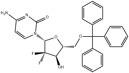 Cytidine, 2'-deoxy-2',2'-difluoro-5'-O-(triphenylmethyl)- Structure