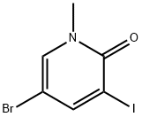 2(1H)-Pyridinone, 5-bromo-3-iodo-1-methyl- Structure