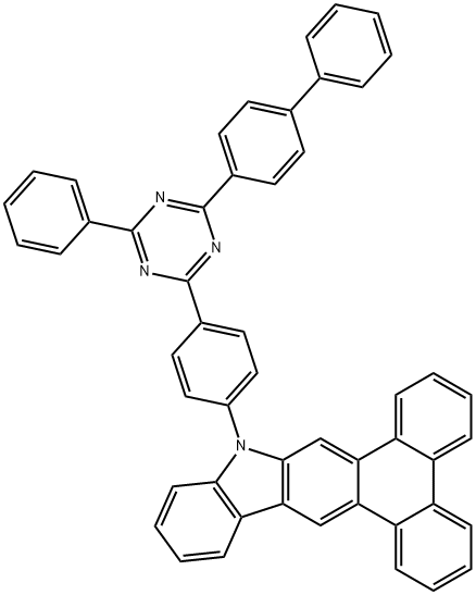 10H-Phenanthro[9,10-b]carbazole, 10-[4-(4-[1,1'-biphenyl]-4-yl-6-phenyl-1,3,5-triazin-2-yl)phenyl]- Structure