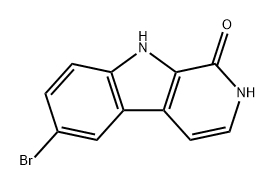 1H-Pyrido[3,4-b]indol-1-one, 6-bromo-2,9-dihydro- Structure