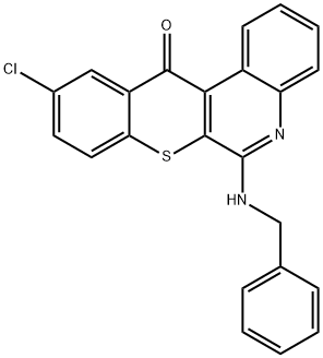 10-Chloro-6-[(phenylmethyl)amino]-12H-[1]benzothiopyrano[2,3-c]quinolin-12-one Structure