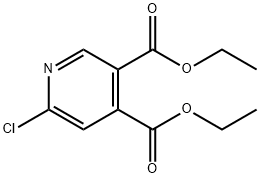 3,4-Pyridinedicarboxylic acid, 6-chloro-, 3,4-diethyl ester Structure