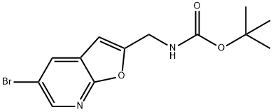 tert-butyl N-({5-bromofuro[2,3-b]pyridin-2-yl}methyl)carbamate Structure