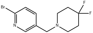 Pyridine, 2-bromo-5-[(4,4-difluoro-1-piperidinyl)methyl]- 구조식 이미지