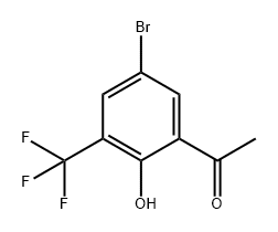 Ethanone, 1-[5-bromo-2-hydroxy-3-(trifluoromethyl)phenyl]- Structure