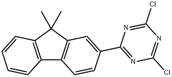 1,3,5-Triazine, 2,4-dichloro-6-(9,9-dimethyl-9H-fluoren-2-yl)- 구조식 이미지