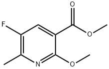 3-Pyridinecarboxylic acid, 5-fluoro-2-methoxy-6-methyl-, methyl ester Structure