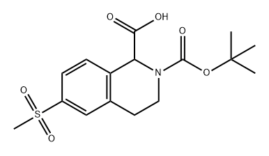 1,2(1H)-Isoquinolinedicarboxylic acid, 3,4-dihydro-6-(methylsulfonyl)-, 2-(1,1-dimethylethyl) ester Structure