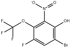 6-Bromo-4-fluoro-2-nitro-3-(trifluoromethoxy)phenol 구조식 이미지