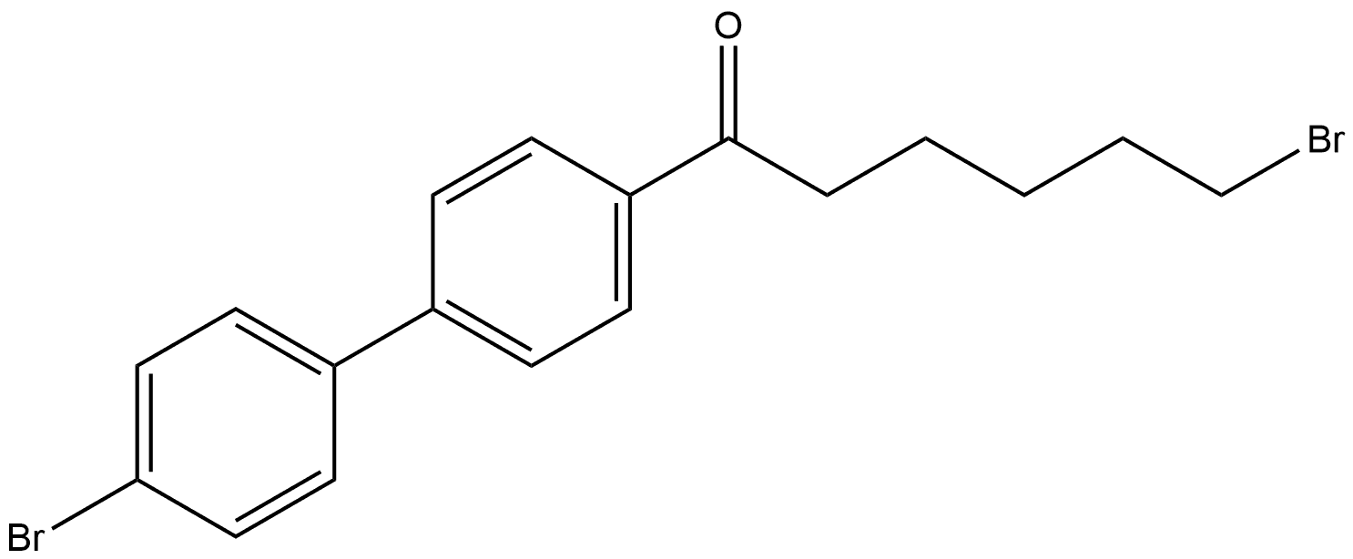 6-Bromo-1-(4'-bromo[1,1'-biphenyl]-4-yl)-1-hexanone Structure