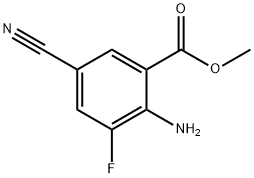 Benzoic acid, 2-amino-5-cyano-3-fluoro-, methyl ester Structure