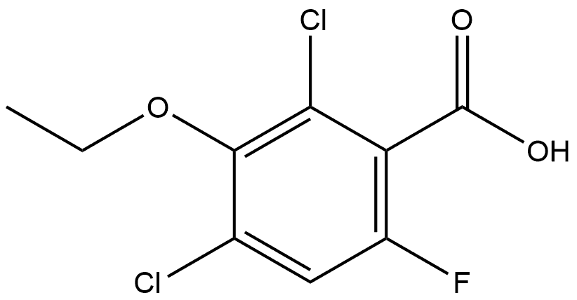 2,4-Dichloro-3-ethoxy-6-fluorobenzoic acid Structure