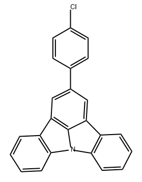 Indolo[3,2,1-jk]carbazole, 2-(4-chlorophenyl)- Structure