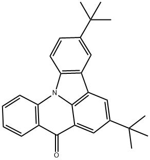 3,6-di-tert-butyl-8H-indolo[3,2,1-de]acridin-8-one 구조식 이미지