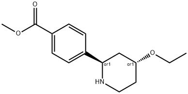 Benzoic acid, 4-[(2R,4R)-4-ethoxy-2-piperidinyl]-, methyl ester, rel- 구조식 이미지