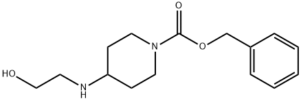 1-Piperidinecarboxylic acid, 4-[(2-hydroxyethyl)amino]-, phenylmethyl ester Structure