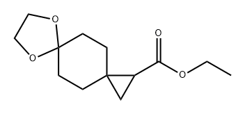 7,10-Dioxadispiro[2.2.4.2]dodecane-1-carboxylic acid, ethyl ester 구조식 이미지