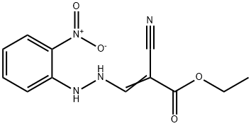 2-Propenoic acid, 2-cyano-3-[2-(2-nitrophenyl)hydrazinyl]-, ethyl ester 구조식 이미지
