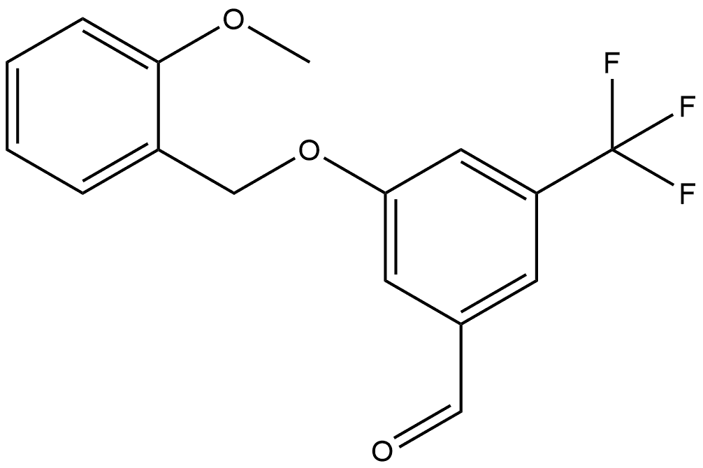 3-[(2-Methoxyphenyl)methoxy]-5-(trifluoromethyl)benzaldehyde Structure