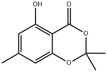 4H-1,3-Benzodioxin-4-one, 5-hydroxy-2,2,7-trimethyl- Structure