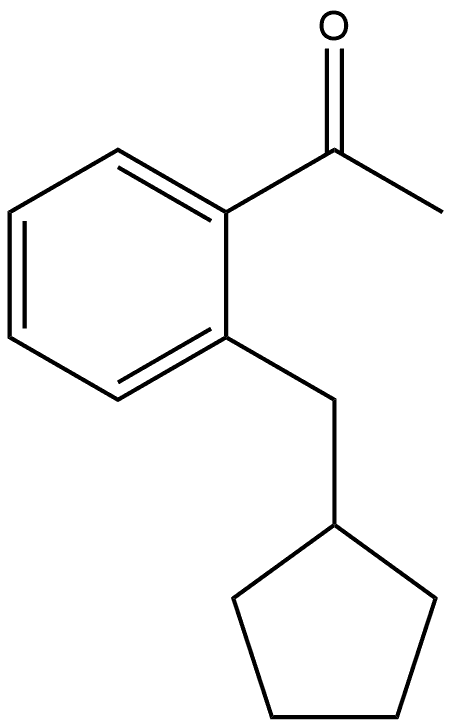 1-[2-(Cyclopentylmethyl)phenyl]ethanone Structure