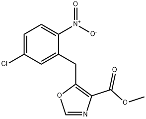 4-Oxazolecarboxylic acid, 5-[(5-chloro-2-nitrophenyl)methyl]-, methyl ester 구조식 이미지