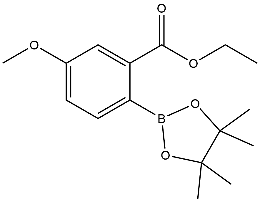 Ethyl 5-methoxy-2-(4,4,5,5-tetramethyl-1,3,2-dioxaborolan-2-yl)benzoate Structure