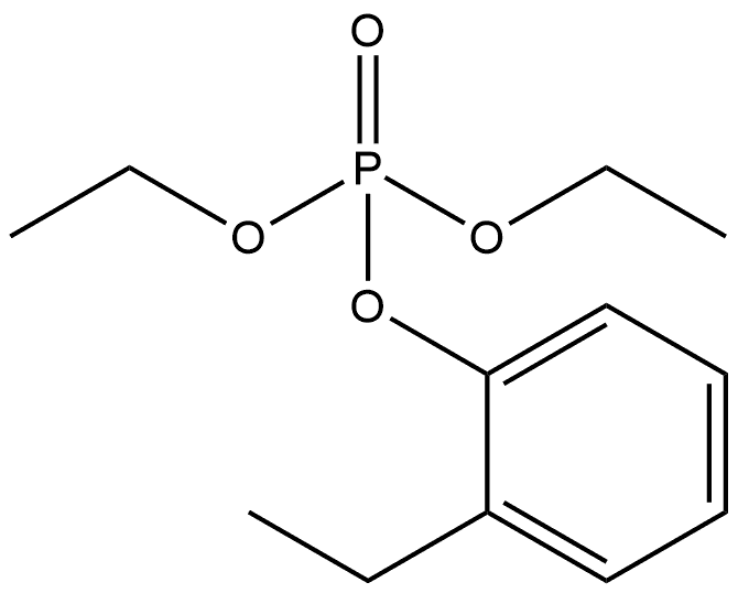 Phosphoric acid, diethyl o-ethylphenyl ester Structure