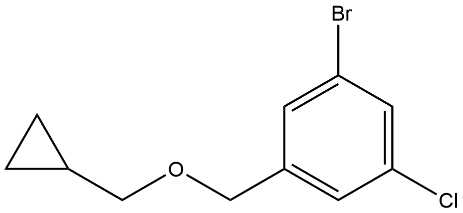 1-Bromo-3-chloro-5-(cyclopropylmethoxymethyl)benzene Structure