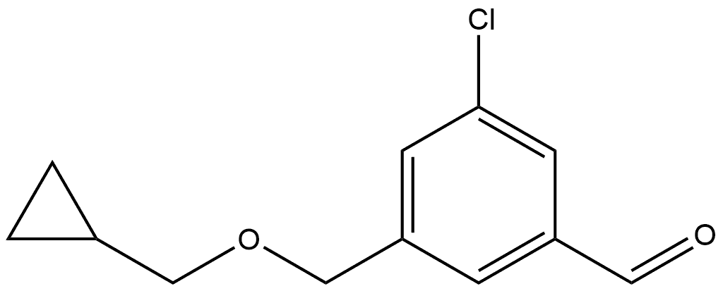 3-Chloro-5-(cyclopropylmethoxymethyl)benzaldehyde Structure