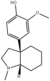 Phenol, 2-methoxy-4-[(3aS,7aS)-octahydro-1-methyl-3aH-indol-3a-yl]- Structure