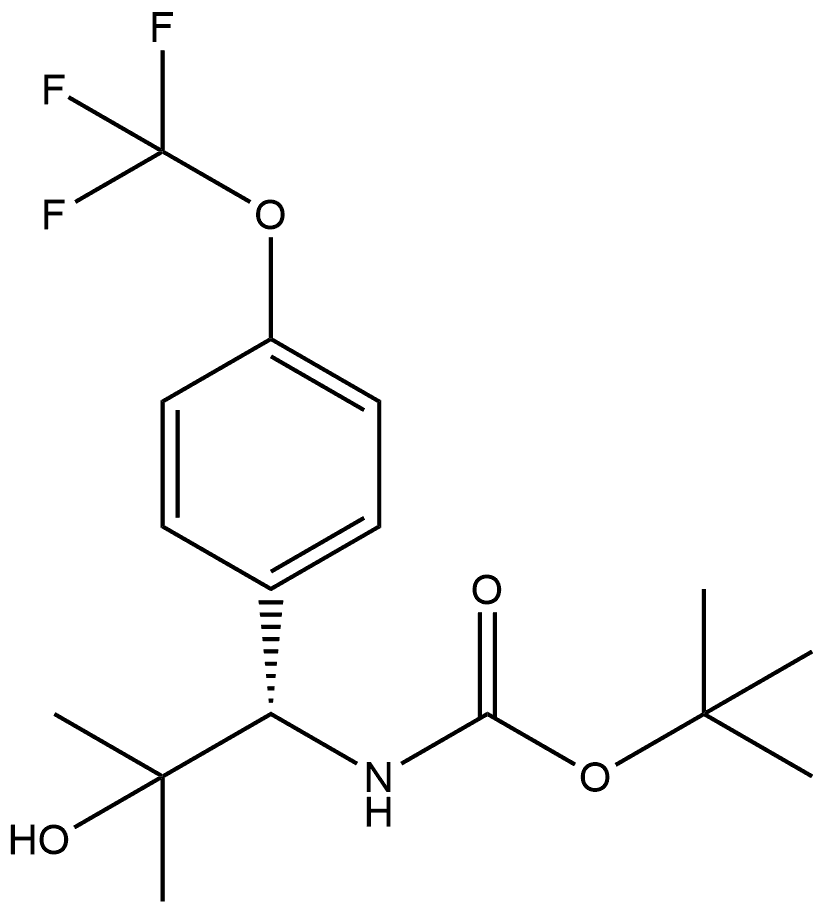 tert-butyl (S)-(2-hydroxy-2-methyl-1-(4-(trifluoromethoxy)phenyl)propyl)carbamate Structure