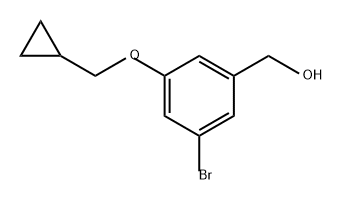 Benzenemethanol, 3-bromo-5-(cyclopropylmethoxy)- 구조식 이미지