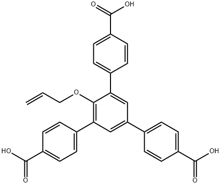 [1,1':3',1''-Terphenyl]-4,4''-dicarboxylic acid, 5'-(4-carboxyphenyl)-2'-(2-propen-1-yloxy)- 구조식 이미지