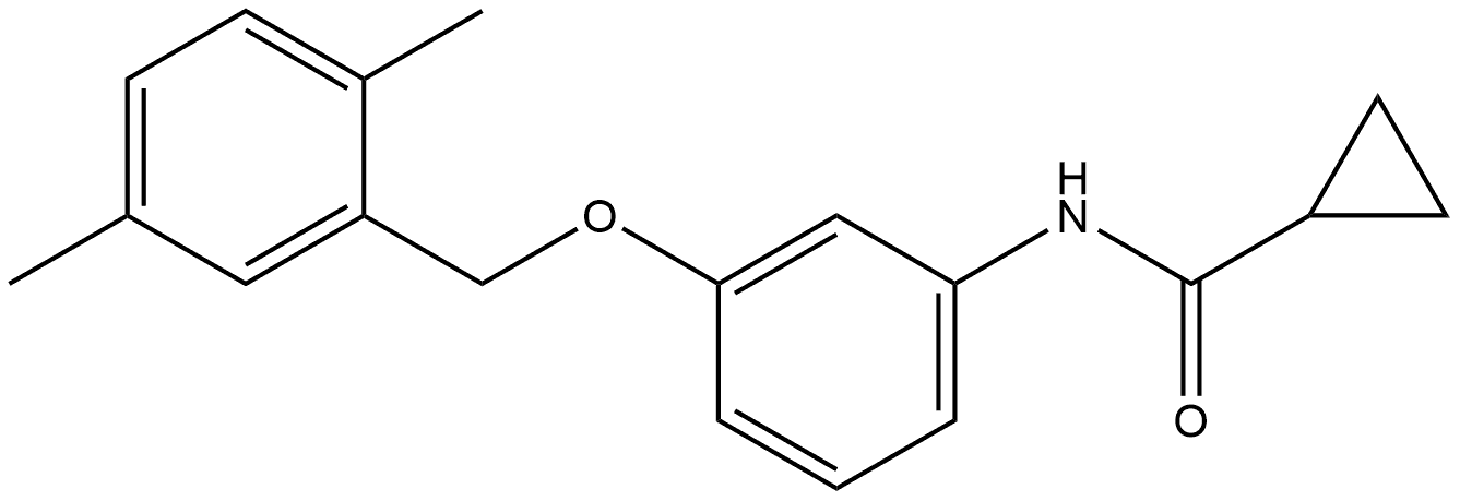 N-[3-[(2,5-Dimethylphenyl)methoxy]phenyl]cyclopropanecarboxamide Structure