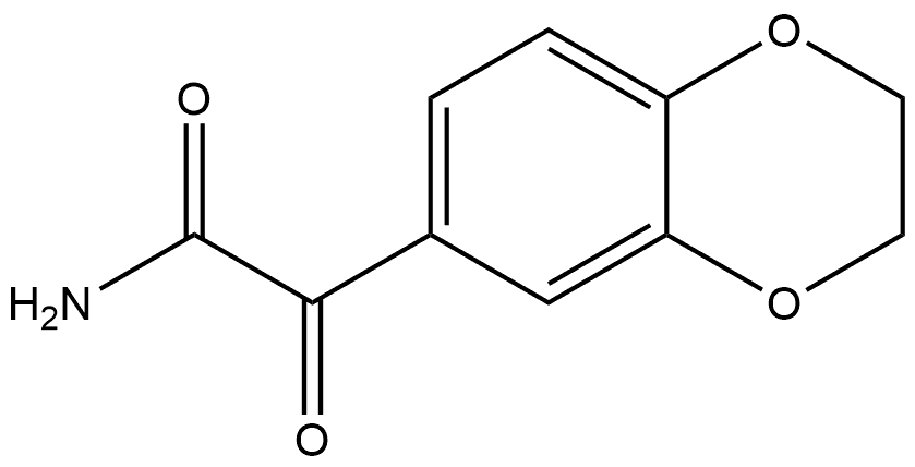 2,3-Dihydro-α-oxo-1,4-benzodioxin-6-acetamide Structure