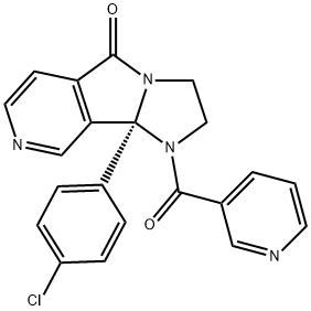 5H-Imidazo[1',2':1,2]pyrrolo[3,4-c]pyridin-5-one, 9b-(4-chlorophenyl)-1,2,3,9b-tetrahydro-1-(3-pyridinylcarbonyl)-, (9bS)- Structure