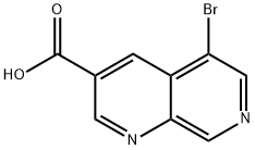 1,7-Naphthyridine-3-carboxylic acid, 5-bromo- 구조식 이미지