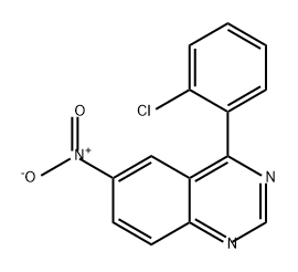 Quinazoline, 4-(2-chlorophenyl)-6-nitro- Structure