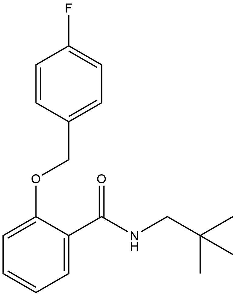 N-(2,2-Dimethylpropyl)-2-[(4-fluorophenyl)methoxy]benzamide Structure