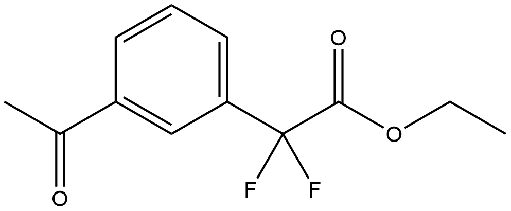 Ethyl 2-(3-acetylphenyl)-2,2-difluoroacetate Structure