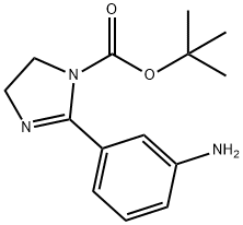 1H-Imidazole-1-carboxylic acid, 2-(3-aminophenyl)-4,5-dihydro-, 1,1-dimethylethyl ester Structure